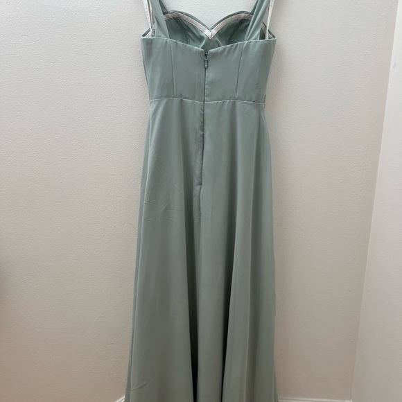 Azazie Aaron bridesmaid dress size A0 in agave - Picture 4 of 4